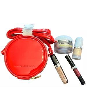 Brand New Marc Jacobs mini round canteen like crossbody bag full of travel size.